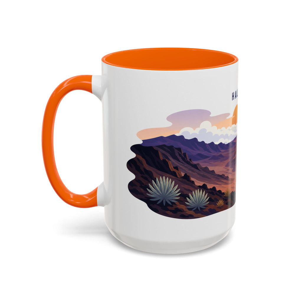 Haleakala National Park Coffee Mug | Solid Color Block Park Souvenir | 11oz 15oz Accent Mug