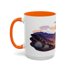 Haleakala National Park Coffee Mug | Solid Color Block Park Souvenir | 11oz 15oz Accent Mug