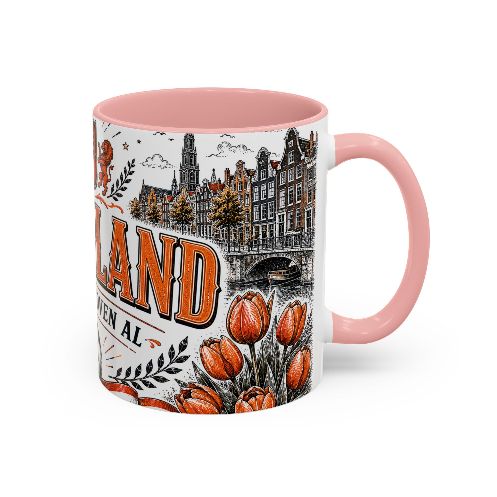 Netherlands Soccer Coffee Mug | World Cup Fan Gift | Accent Color Ceramic 11oz 15oz Match Day Cup