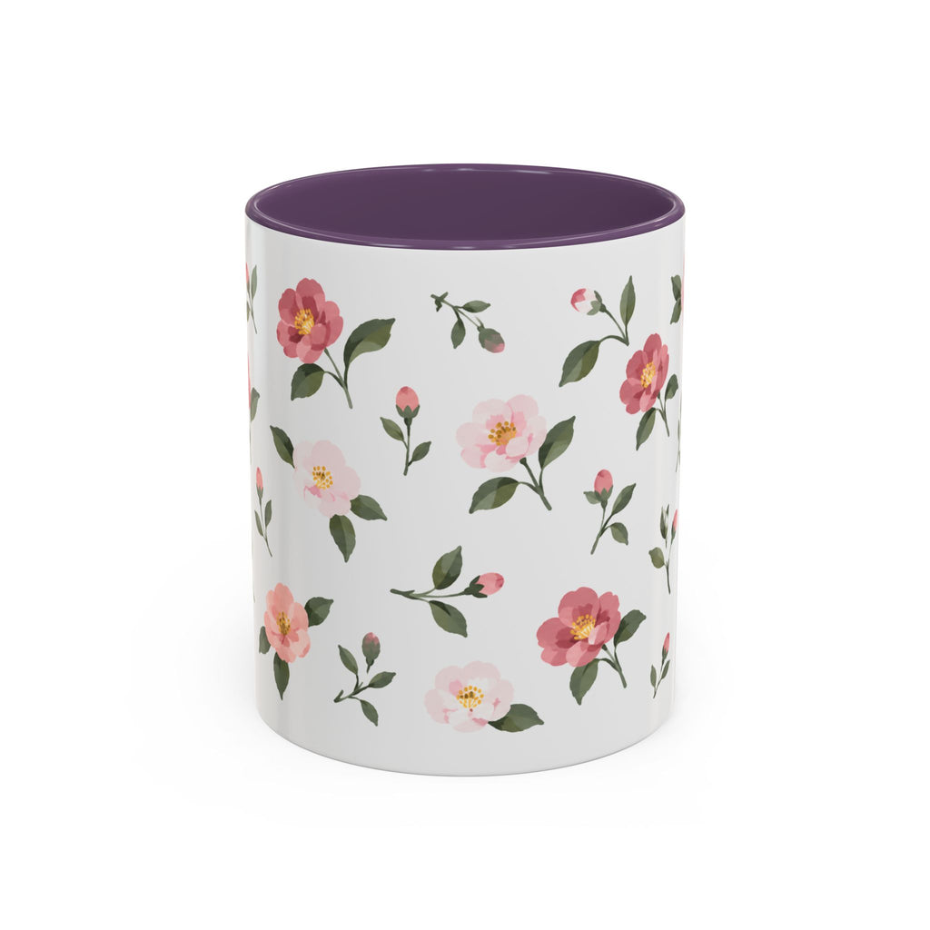Alabama Camellia Mug, State Flower Floral Coffee Cup, 11oz Botanical Gift