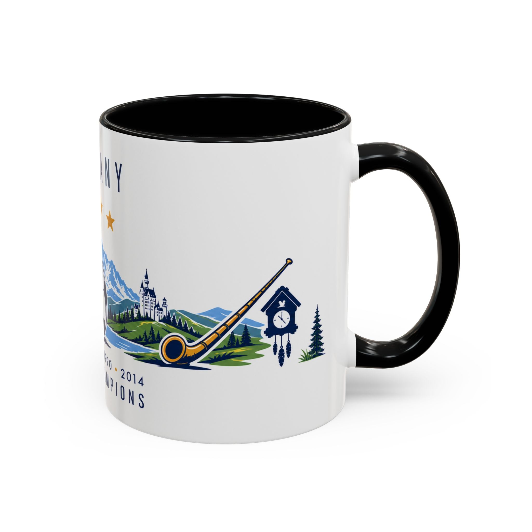 Germany World Champions Mug | Four Time Soccer Champion Gift | German Football Fan Cup | 1954–2014 | 11oz 15oz Accent Mug