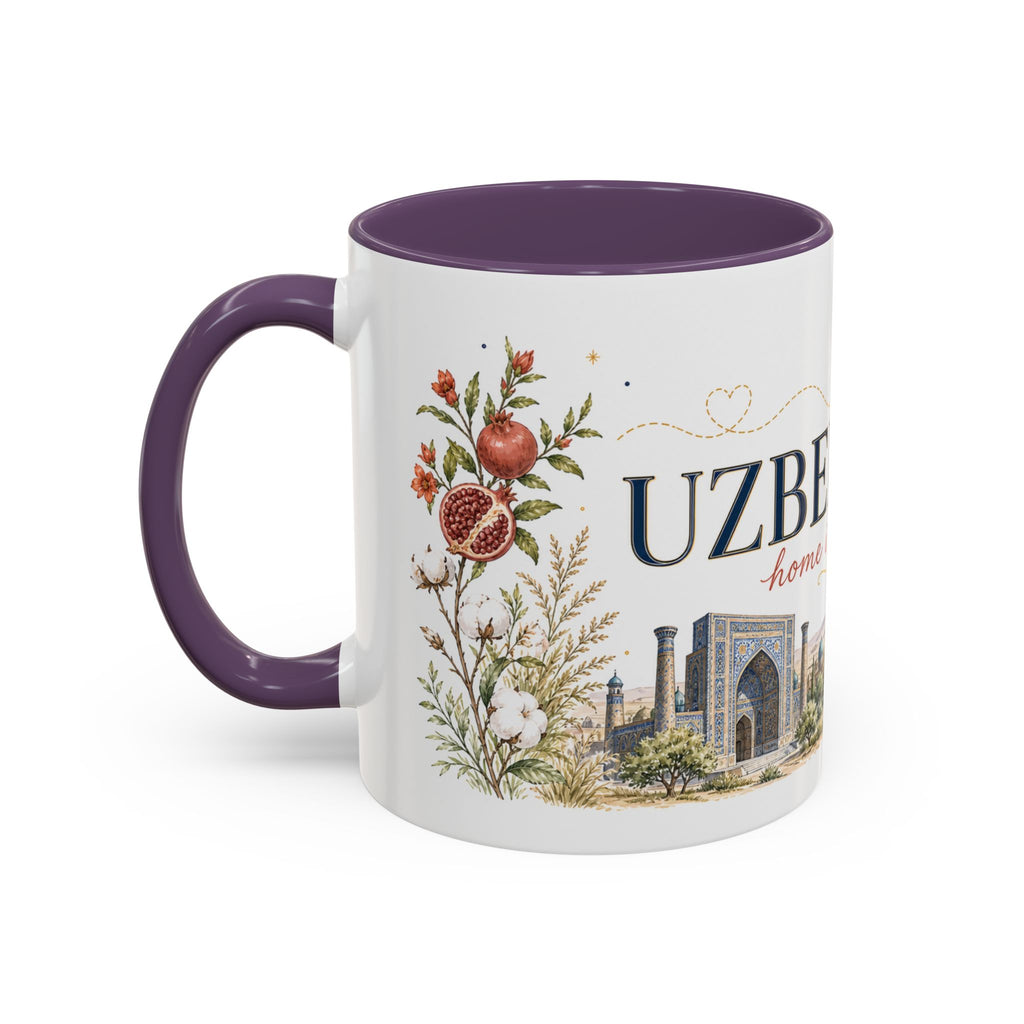 Uzbekistan Home Country Mug | Moving Away Gift | Long Distance Friendship | 11 oz 15 oz Accent Mug