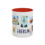 Berlin Coffee Mug | Postage Stamp Collage Mug | Travel Souvenir Accent Cup 11oz 15oz