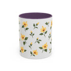 Hawaii Yellow hibiscus Mug, State Flower Floral Coffee Cup, 11oz Botanical Gift