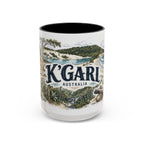 K'gari Mug, Australia Travel Souvenir, Bucket List Gift, Accent Ceramic Coffee Mug 11oz 15oz