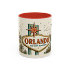 Orlando Coffee Mug | United States Travel Souvenir | Vintage Illustrated City Gift | 11 oz 15 oz Accent Mug