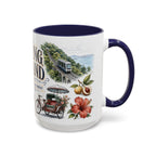 Penang Island Coffee Mug | Malaysia Travel Souvenir | Vintage Illustrated City Gift | 11 oz 15 oz Accent Mug