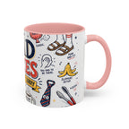 Dad Jokes Sorry Not Sorry Coffee Mug | Father's Day Gift for Dad | Accent Color Ceramic 11oz 15oz