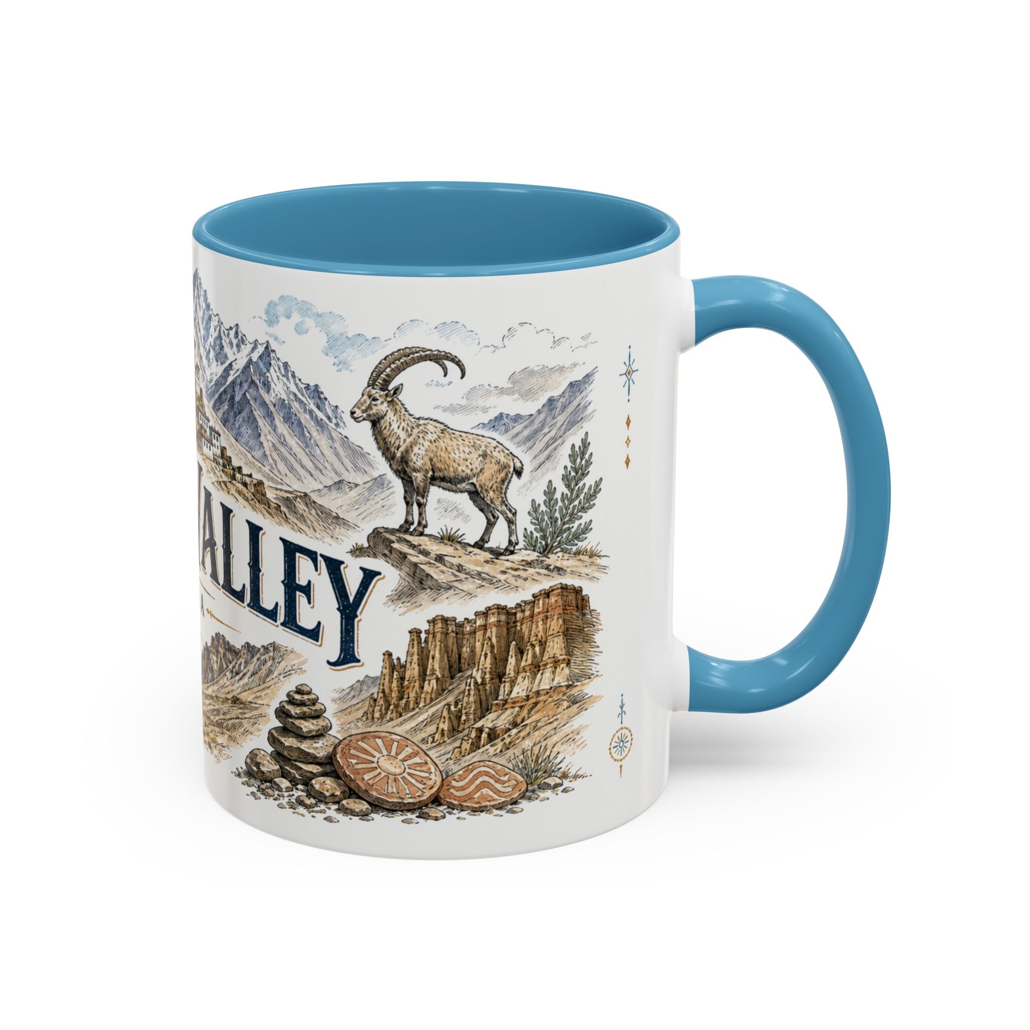 Spiti Valley Mug, India Travel Souvenir, Bucket List Gift, Accent Ceramic Coffee Mug 11oz 15oz