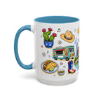 Austin Illustrated Travel Mug | City Souvenir Accent Coffee Mug | 11oz 15oz Ceramic Cup