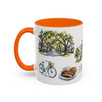 Raleigh Illustrated Travel Mug | City Souvenir Accent Coffee Mug | 11oz 15oz Ceramic Cup