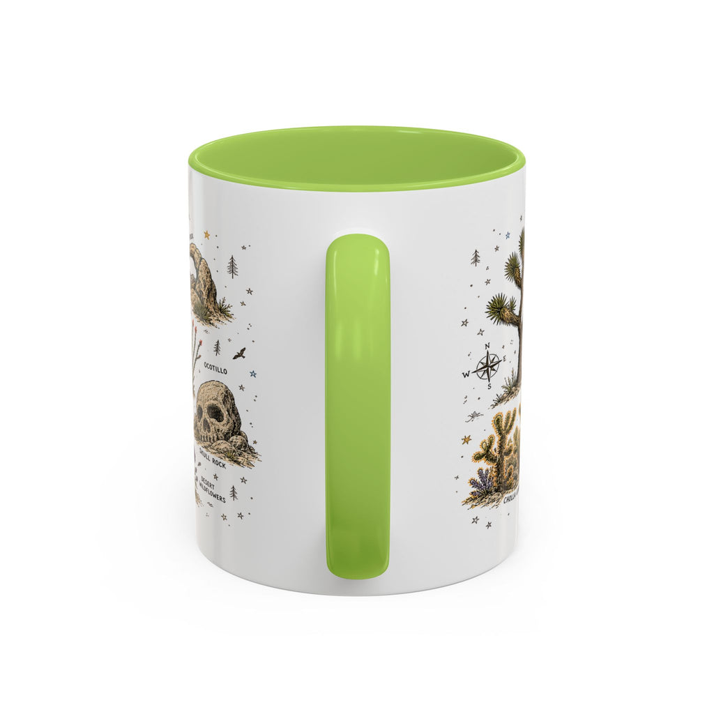 Joshua Tree Coffee Mug | National Park Desert Camping Gift | Accent Color Ceramic 11oz 15oz