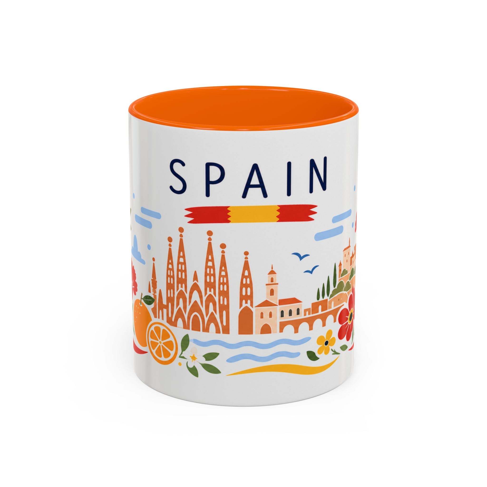 Spain Coffee Mug | Travel Souvenir Accent Mug | Country Gift Ceramic Cup 11oz 15oz