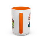 Frankfurt Illustrated Travel Mug | City Souvenir Accent Coffee Mug | 11oz 15oz Ceramic Cup