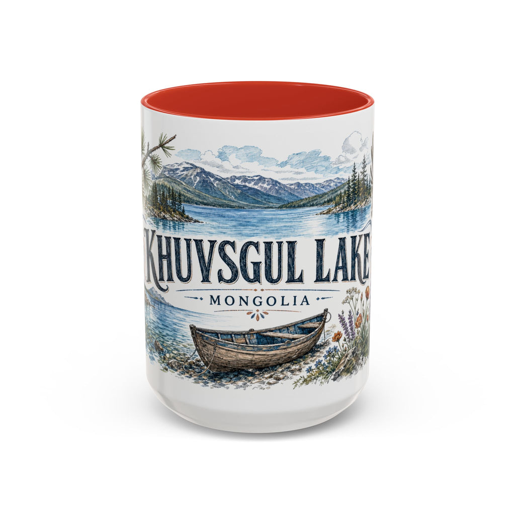 Khuvsgul Lake Mug, Mongolia Travel Souvenir, Bucket List Gift, Accent Ceramic Coffee Mug 11oz 15oz