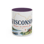 Wisconsin Home State Mug | Moving Away Gift | Long Distance Friendship Coffee Cup | 11oz 15oz Accent Mug