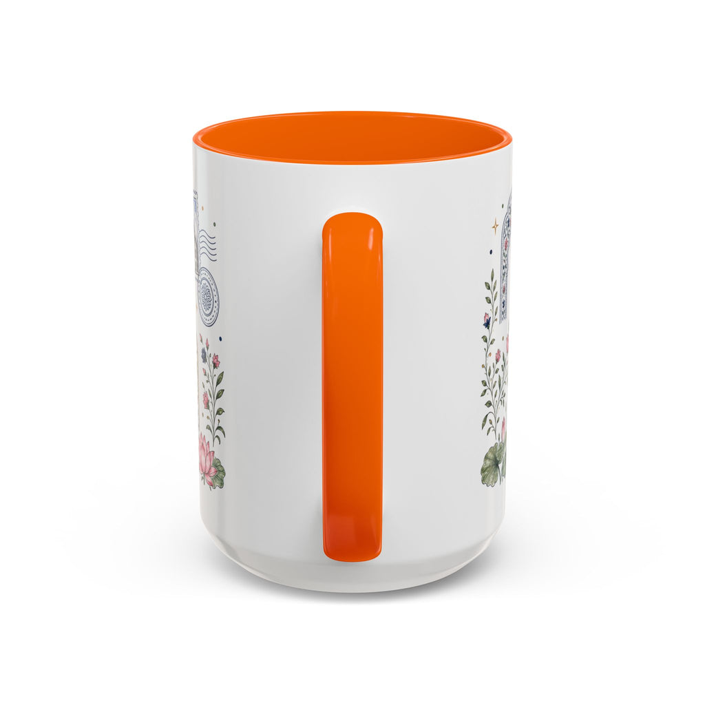 Taj Mahal Coffee Mug | Travel Destination Souvenir Gift | Accent Color Ceramic 11oz 15oz