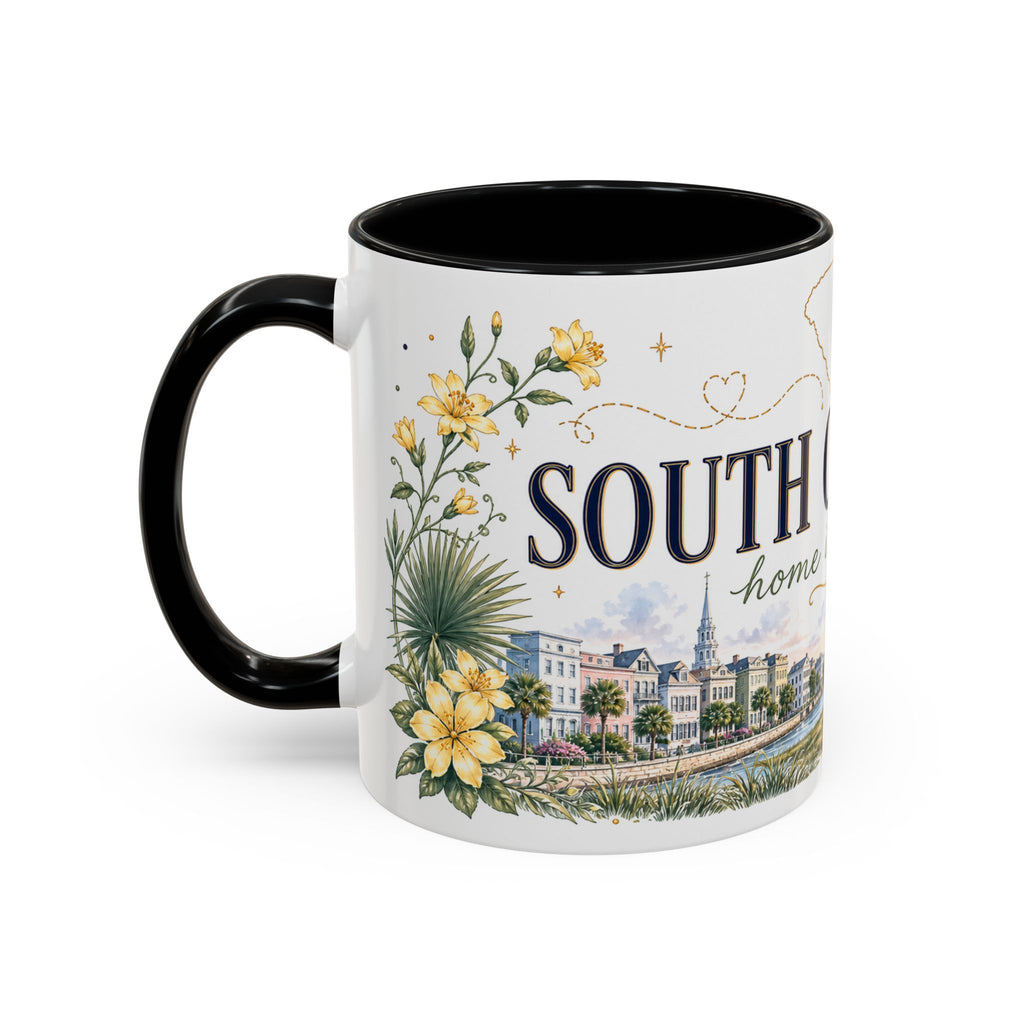 South Carolina State Mug | Botanical Map Accent Cup (11oz 15oz)