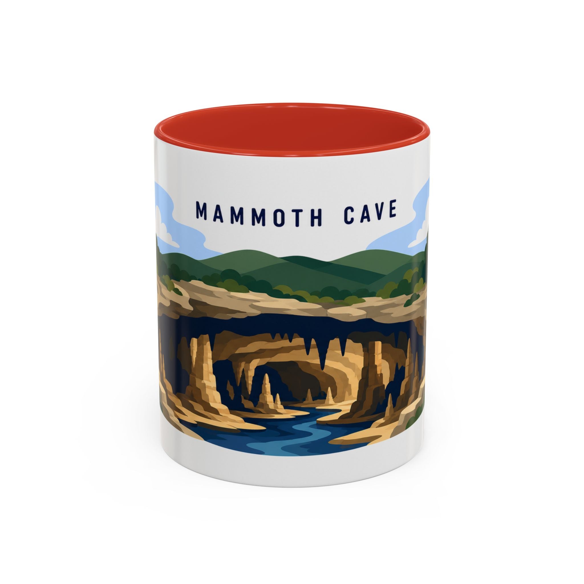 Mammoth Cave National Park Coffee Mug | Solid Color Block Park Souvenir | 11oz 15oz Accent Mug