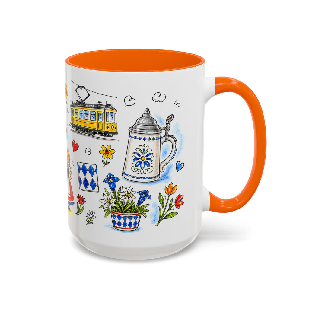 Munich Travel Mug | European City Souvenir Accent Coffee Mug | 11oz 15oz Ceramic Cup
