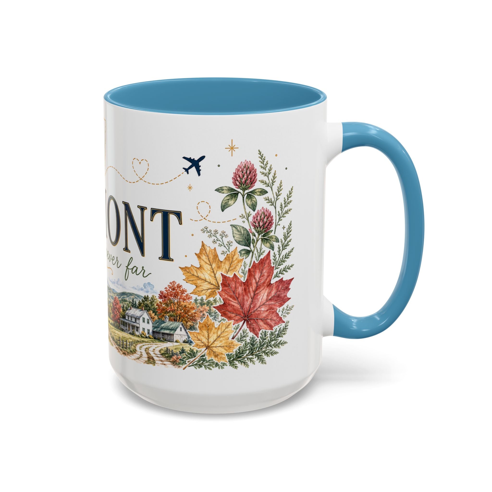 Vermont Home State Mug | Moving Away Gift | Long Distance Friendship Coffee Cup | 11oz 15oz Accent Mug