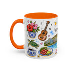 Honolulu Illustrated Travel Mug | City Souvenir Accent Coffee Mug | 11oz 15oz Ceramic Cup