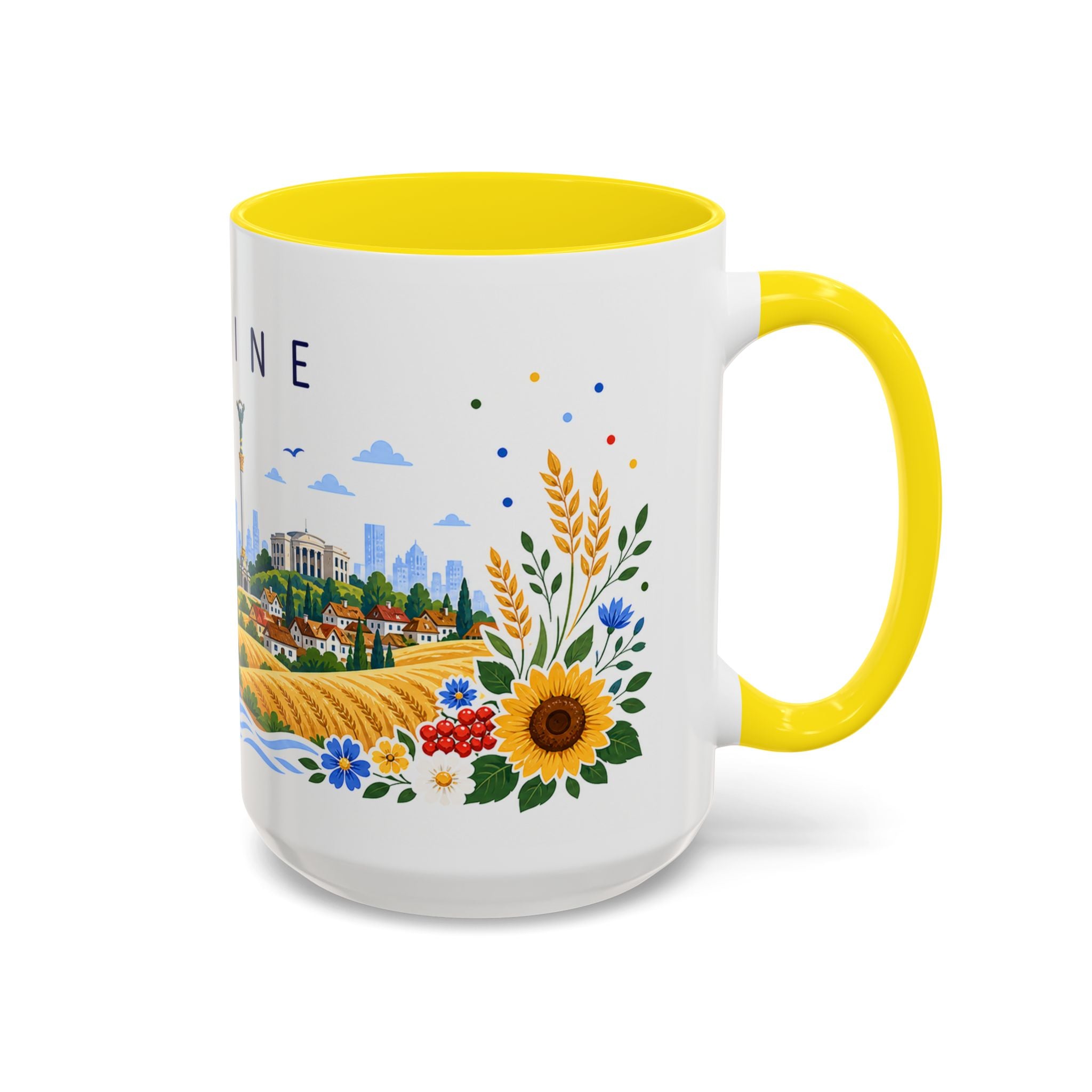 Ukraine Coffee Mug | Travel Souvenir Accent Mug | Place Gift Ceramic Cup 11oz 15oz