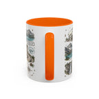 Glacier Coffee Mug | National Park Hiking Montana Gift | Accent Color Ceramic 11oz 15oz