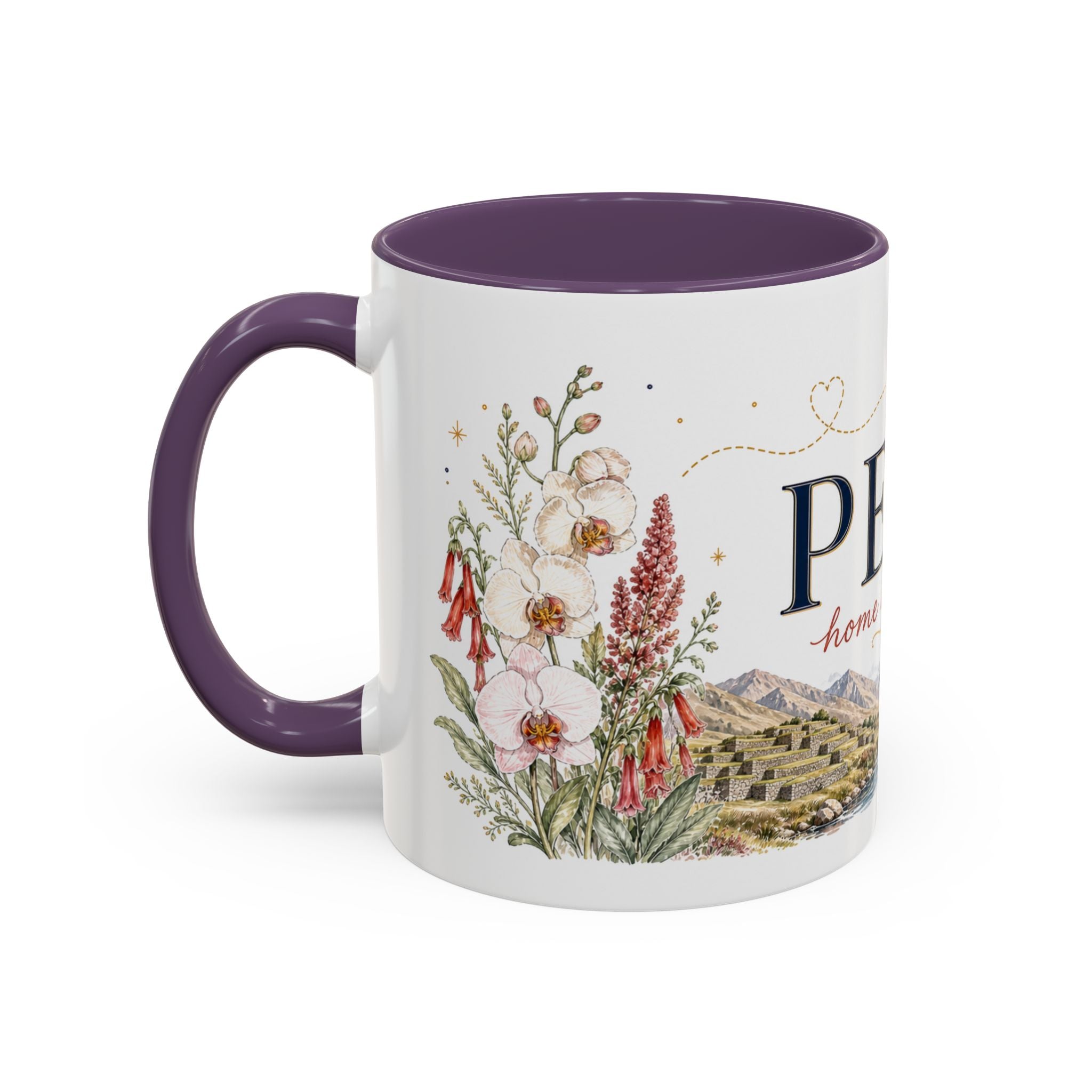 Peru Home Country Mug | Moving Away Gift | Long Distance Friendship | 11 oz 15 oz Accent Mug