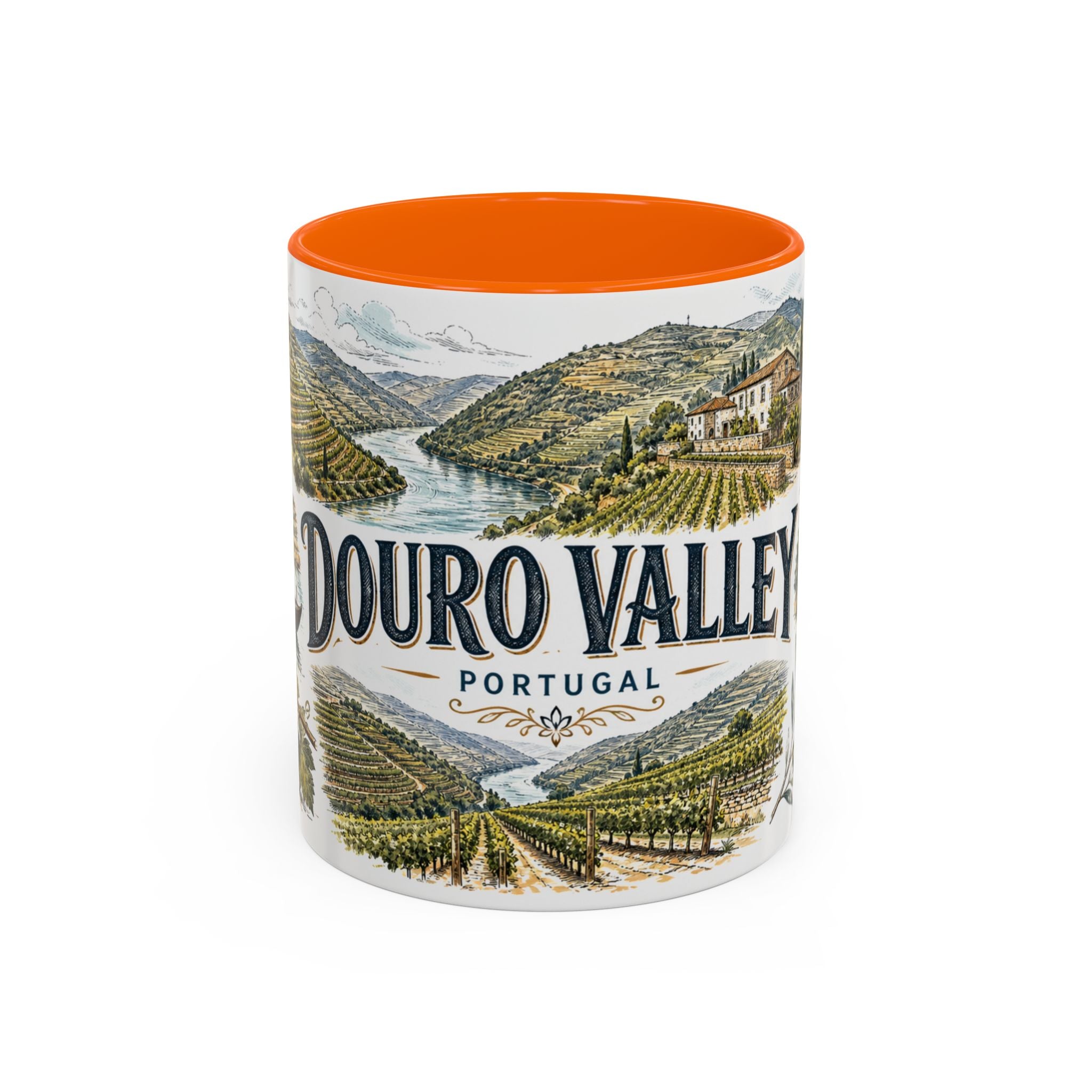 Douro Valley Mug, Portugal Travel Souvenir, Bucket List Gift, Accent Ceramic Coffee Mug 11oz 15oz