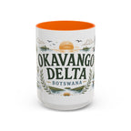 Okavango Delta Coffee Mug | Travel Destination Souvenir Gift | Accent Color Ceramic 11oz 15oz