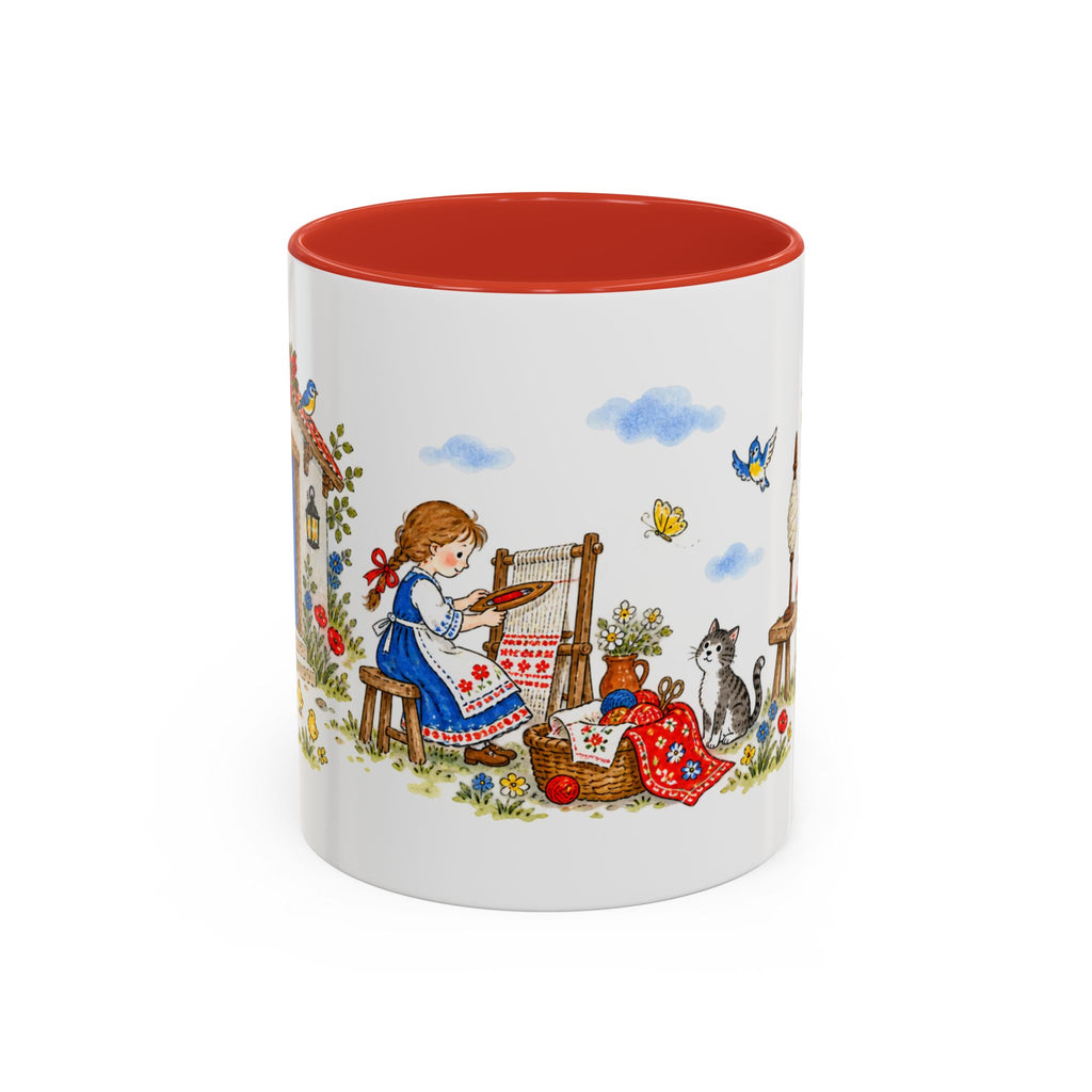 Spindle Shuttle and Needle Mug | Storybook Fairy Tale Accent Coffee Mug | EveryLegend