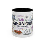 Singapore Coffee Mug | Asia Souvenir Travel Gift | Accent Color Ceramic 11oz 15oz