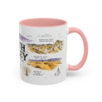 Death Valley National Park Coffee Mug | California Desert Hiking Camping Gift | Accent Color Ceramic 11oz 15oz