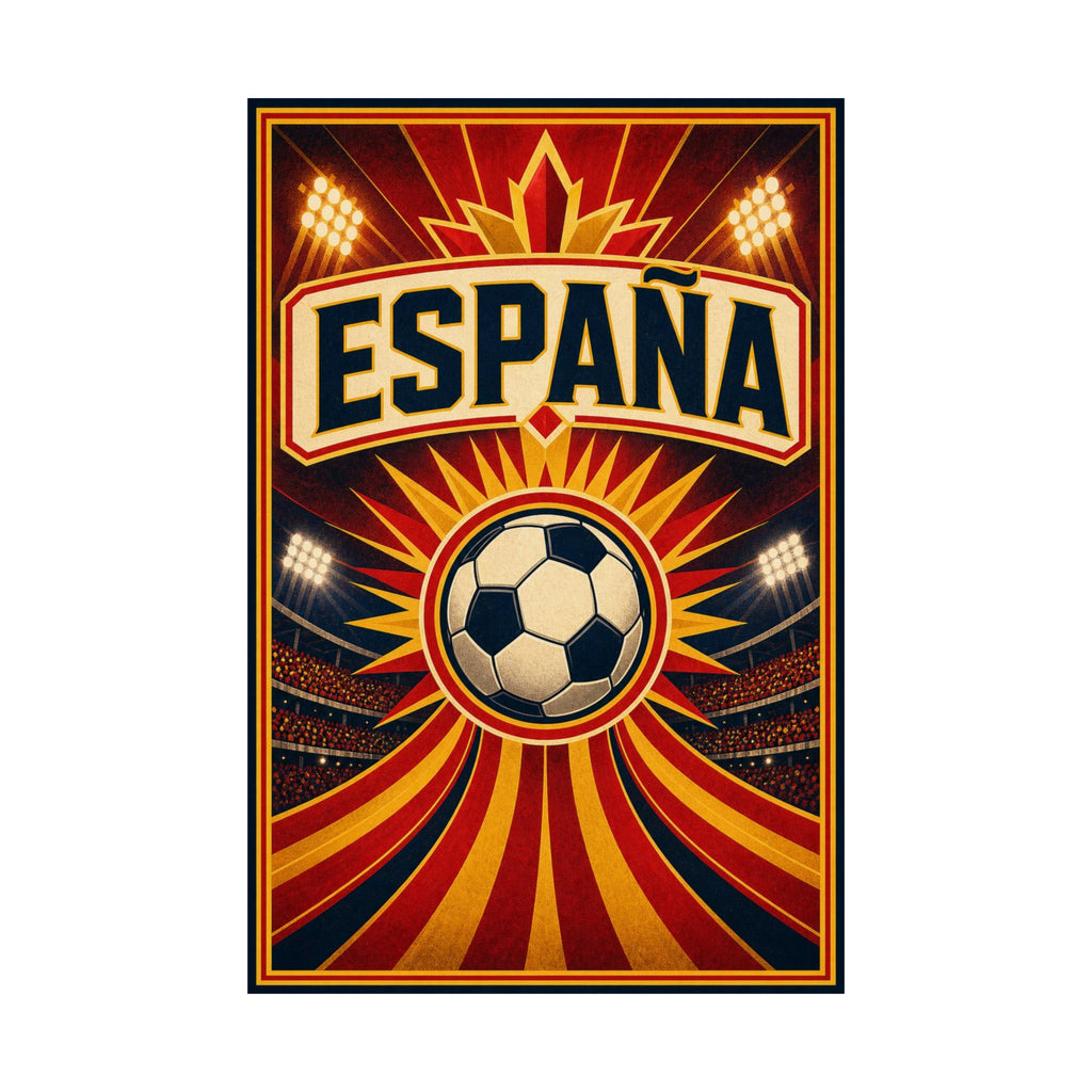 Spain Soccer Fan Art Poster | Matte Vertical Poster | World Cup 2026 Wall Decor