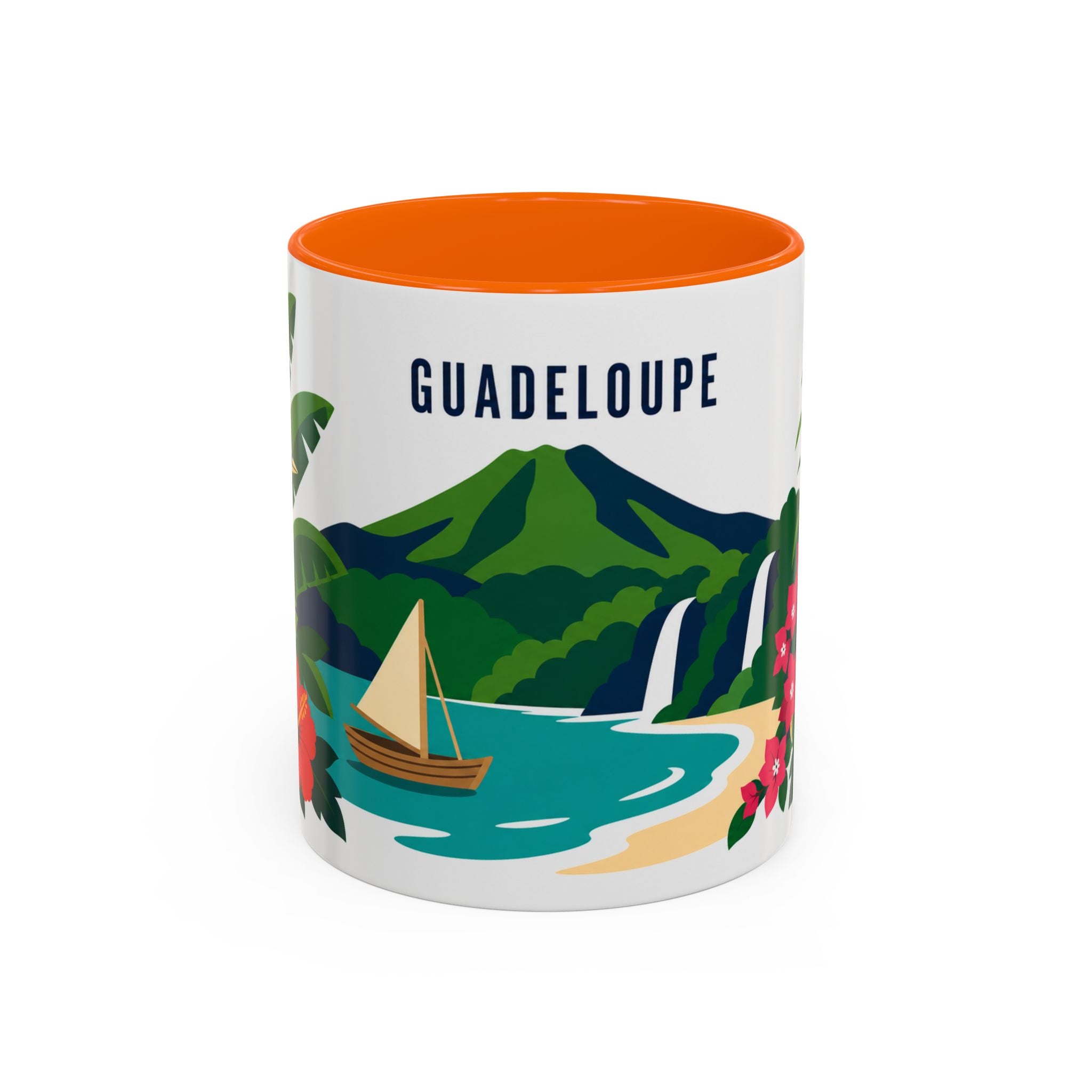 Guadeloupe Coffee Mug | Travel Souvenir Accent Mug | Country Gift Ceramic Cup 11oz 15oz