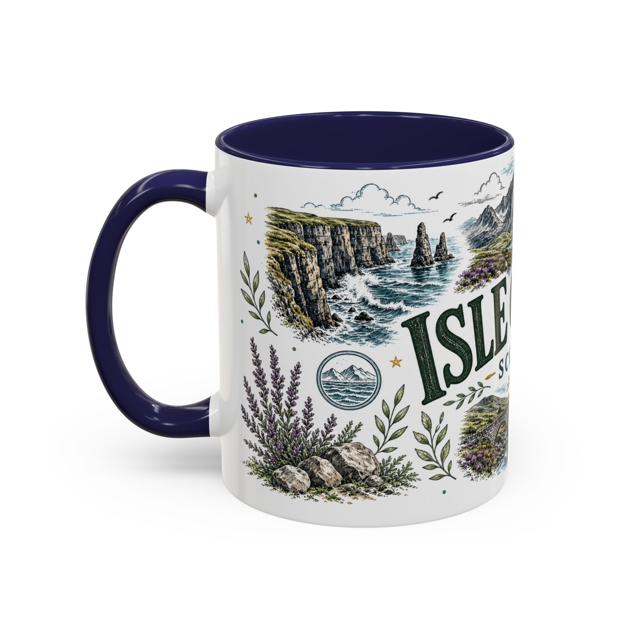 Isle of Skye Mug, Scotland Travel Souvenir, Bucket List Gift, Accent Ceramic Coffee Mug 11oz 15oz