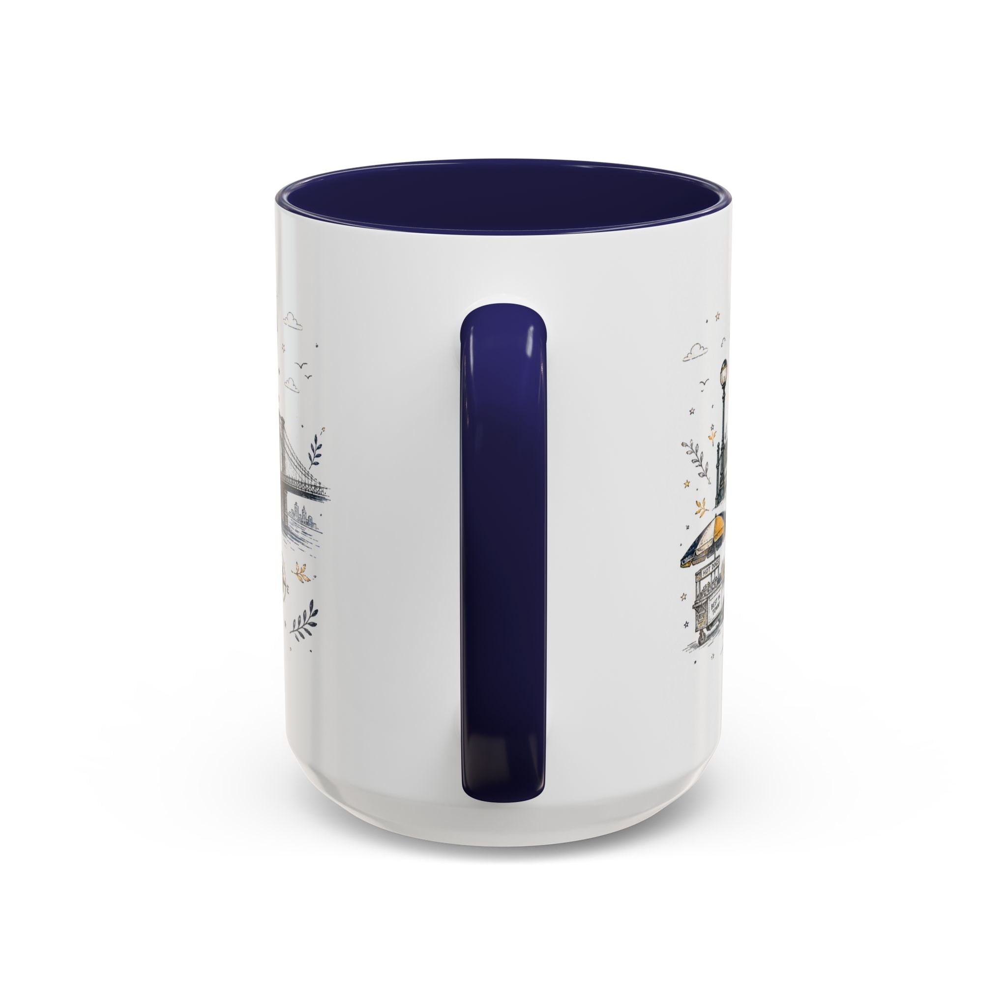New York City Coffee Mug | New York Souvenir Travel Gift | Accent Color Ceramic 11oz 15oz