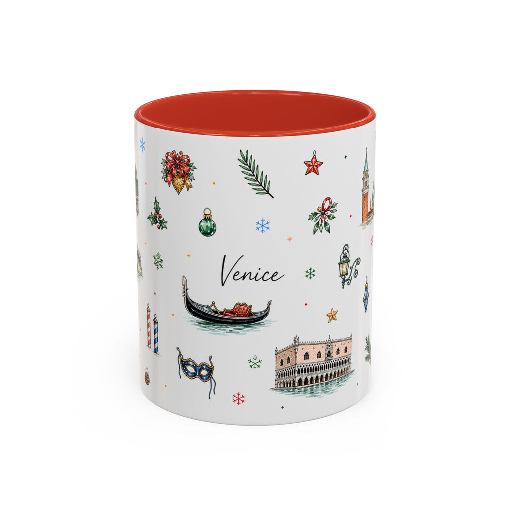 Venice Christmas Mug | Watercolor City Souvenir, Travel Memory Cup