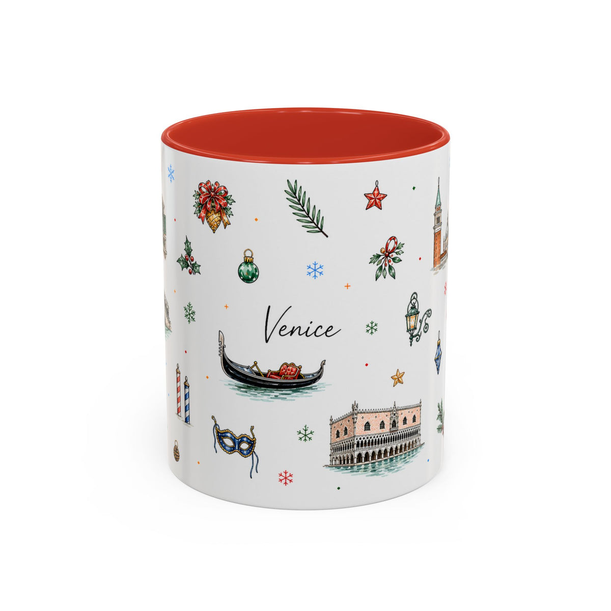 Venice Christmas Mug | Watercolor City Souvenir, Travel Memory Cup