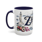 Zhuhai Coffee Mug | China Travel Souvenir | Vintage Illustrated City Gift | 11 oz 15 oz Accent Mug