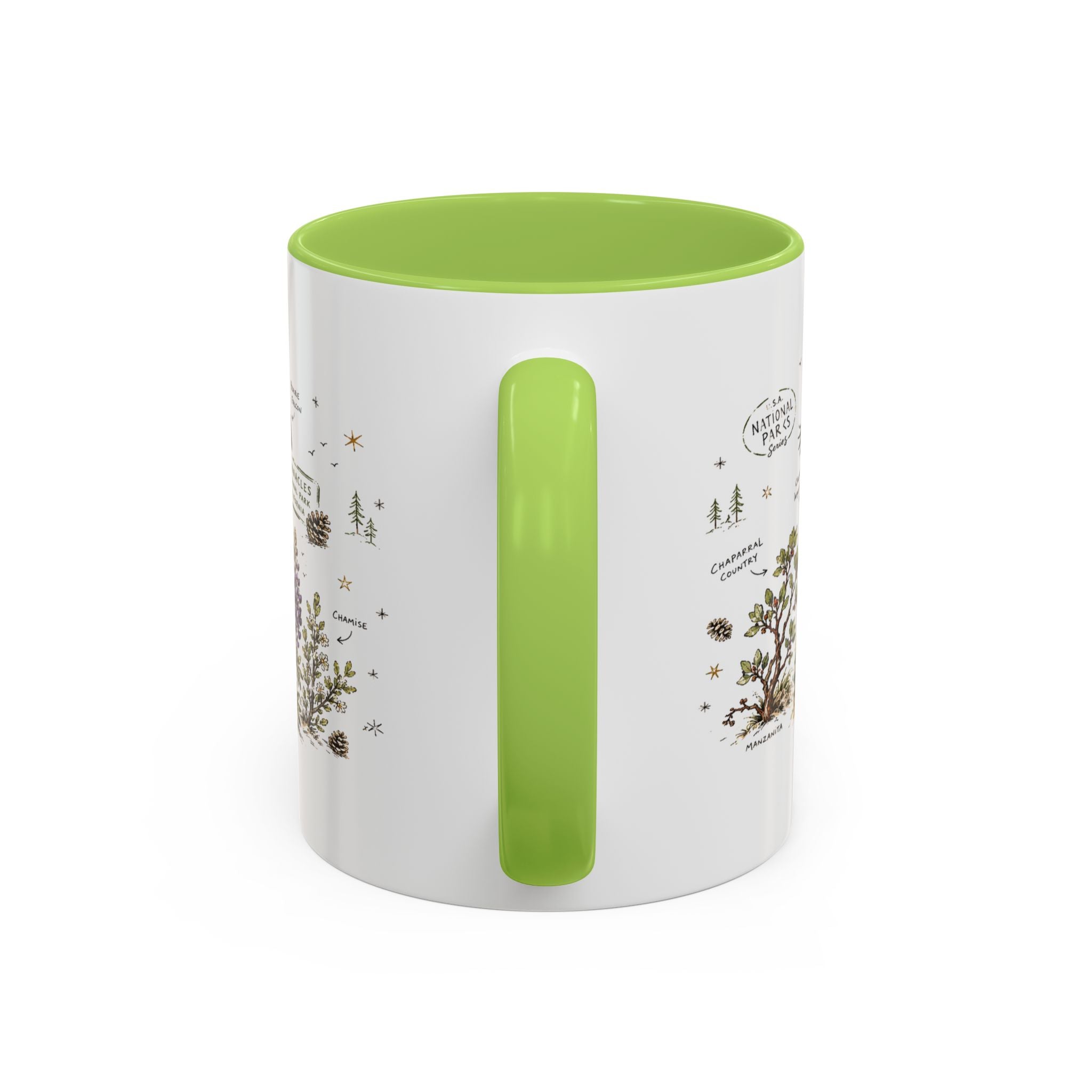 Pinnacles National Park Coffee Mug | California Rock Climbing Condor Gift | Accent Color Ceramic 11oz 15oz