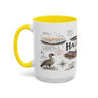 Haleakala National Park Coffee Mug | Hawaii Maui Sunrise Crater Gift | Accent Color Ceramic 11oz 15oz
