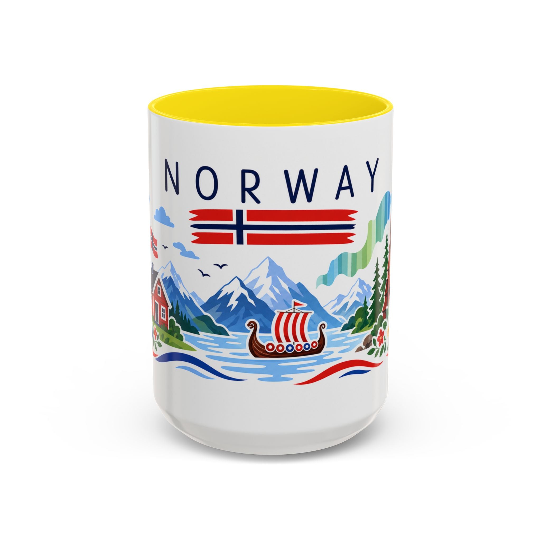 Norway Coffee Mug | Travel Souvenir Accent Mug | Country Gift Ceramic Cup 11oz 15oz