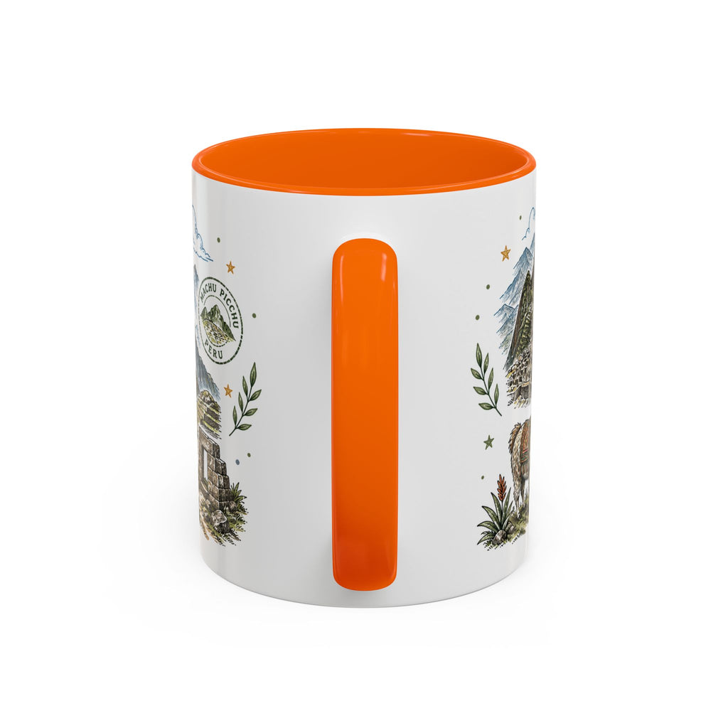 Machu Picchu Coffee Mug | Travel Destination Souvenir Gift | Accent Color Ceramic 11oz 15oz