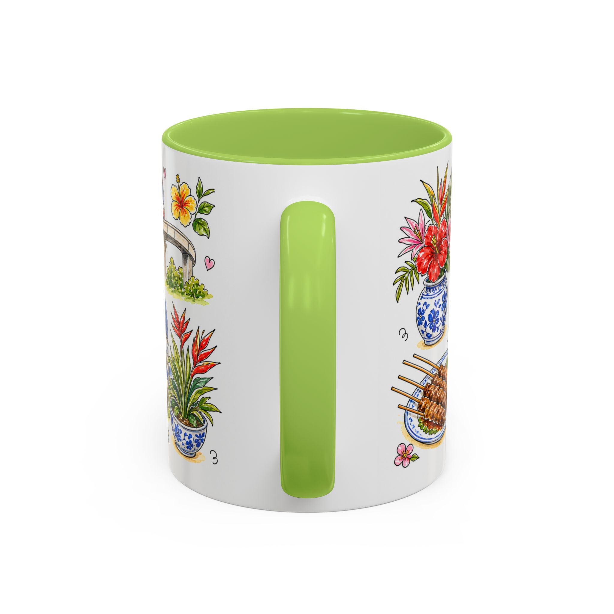 Kuala Lumpur Illustrated Travel Mug | City Souvenir Accent Coffee Mug | 11oz 15oz Ceramic Cup