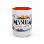 Manila Coffee Mug | Philippines Souvenir Travel Gift | Accent Color Ceramic 11oz 15oz