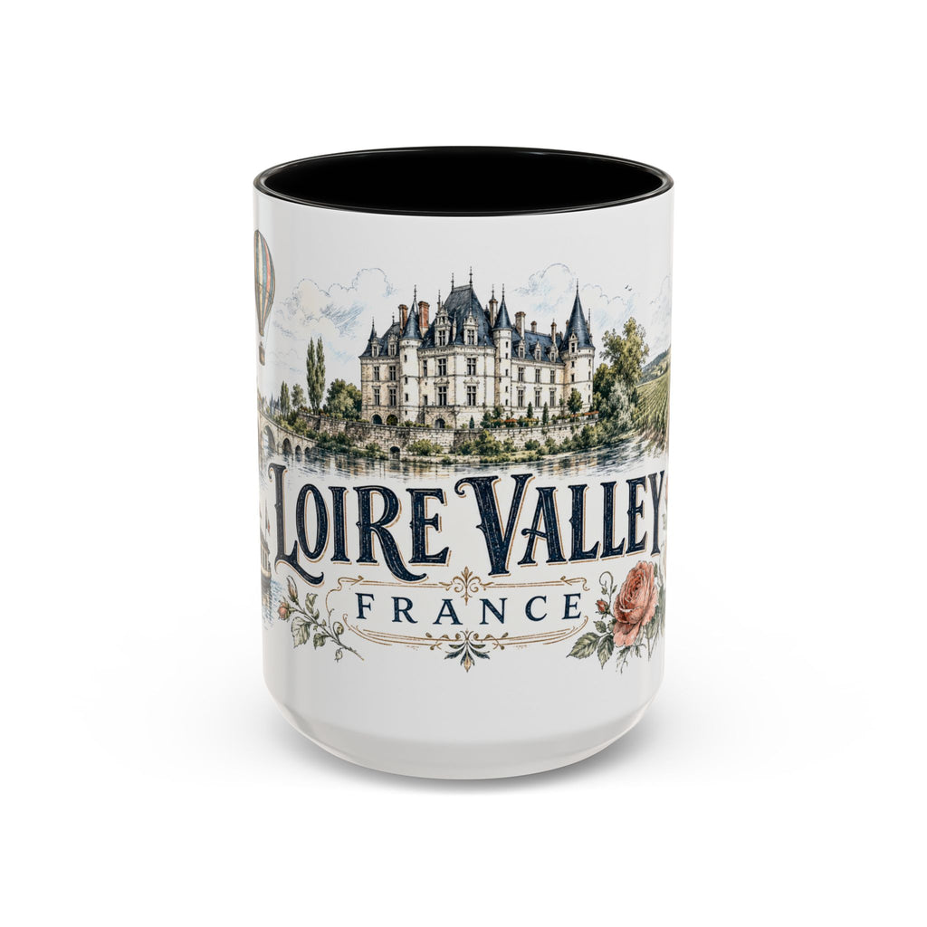 Loire Valley Mug, France Travel Souvenir, Bucket List Gift, Accent Ceramic Coffee Mug 11oz 15oz