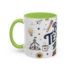 Best Teacher Ever Coffee Mug | Teacher Appreciation Gift | Accent Color Ceramic 11oz 15oz