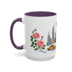 New York Coffee Mug | United States Travel Souvenir | Porcelain Decal City Gift | 11oz 15oz Accent Mug